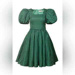 Ivy City Co Cupcake green plaid dress